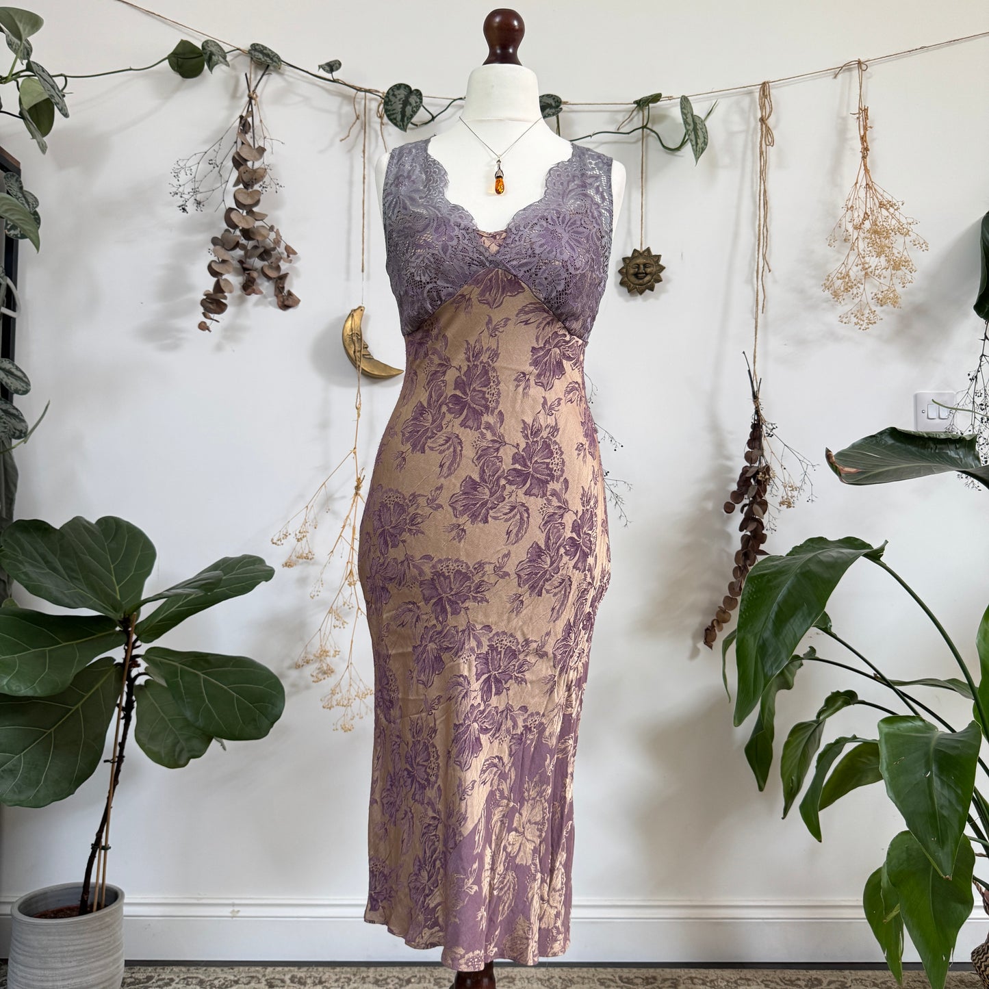 Lilac floral dress - size S