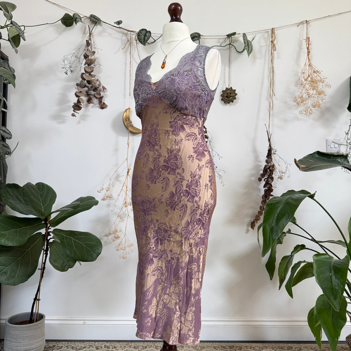 Lilac floral dress - size S