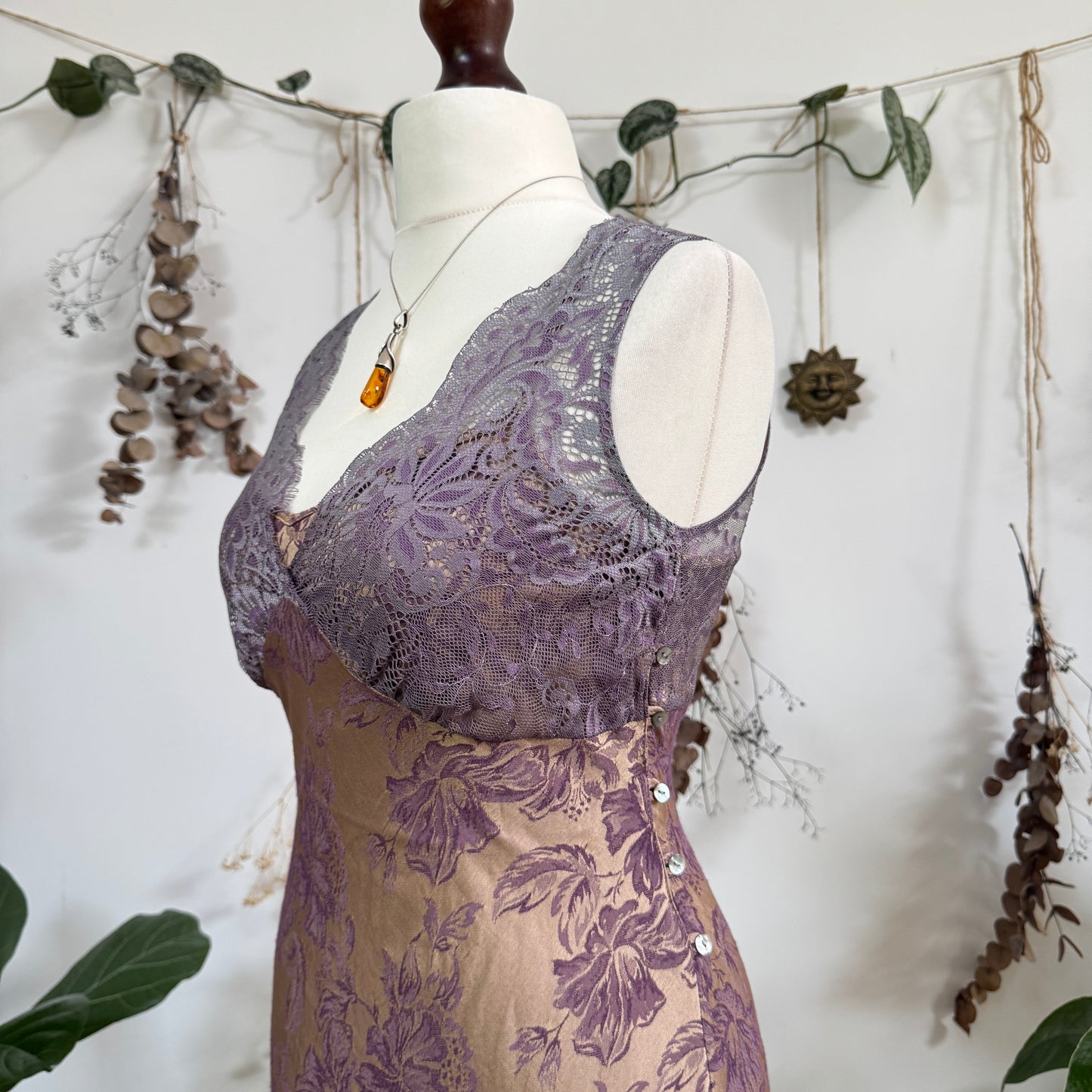 Lilac floral dress - size S