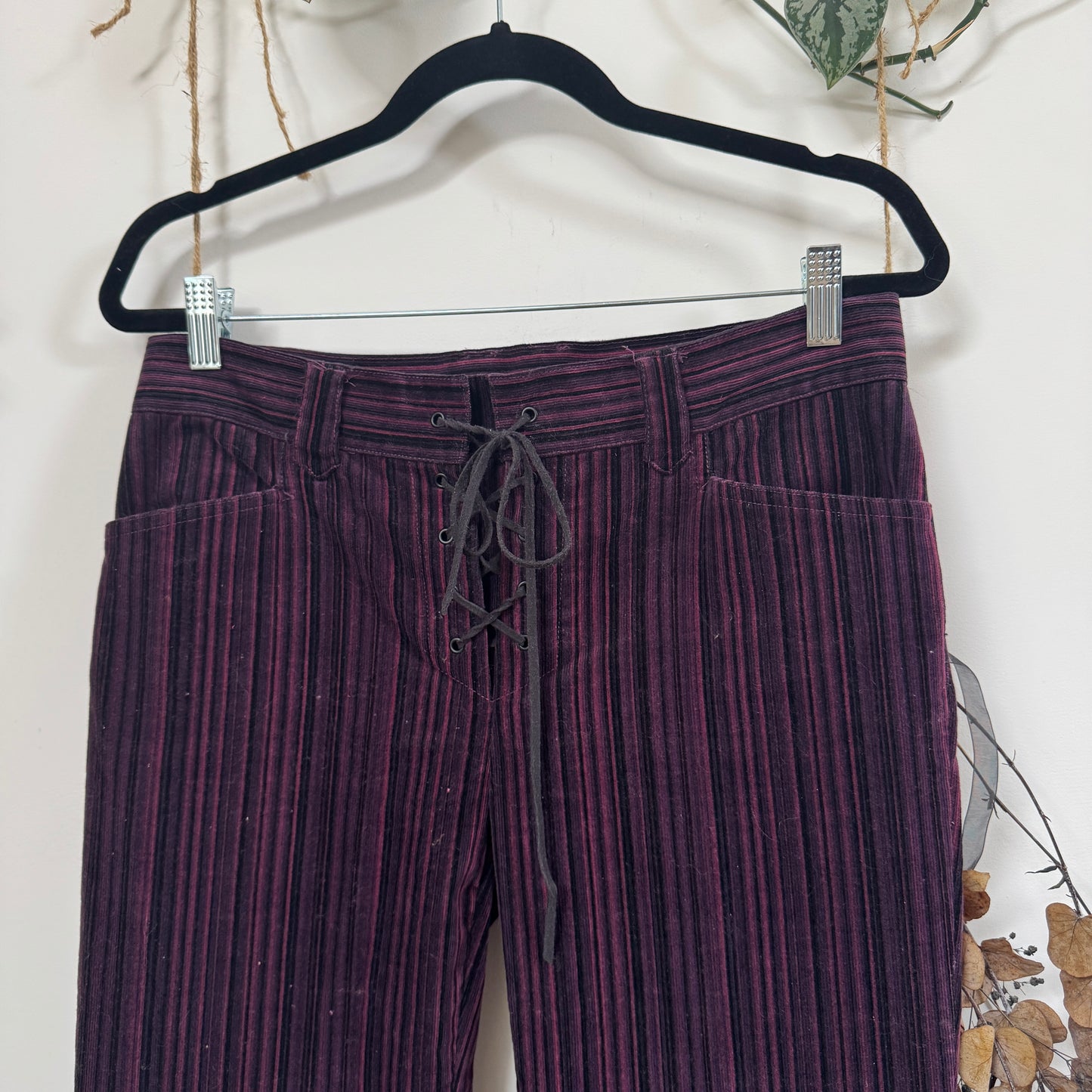 Striped cord trousers - size M