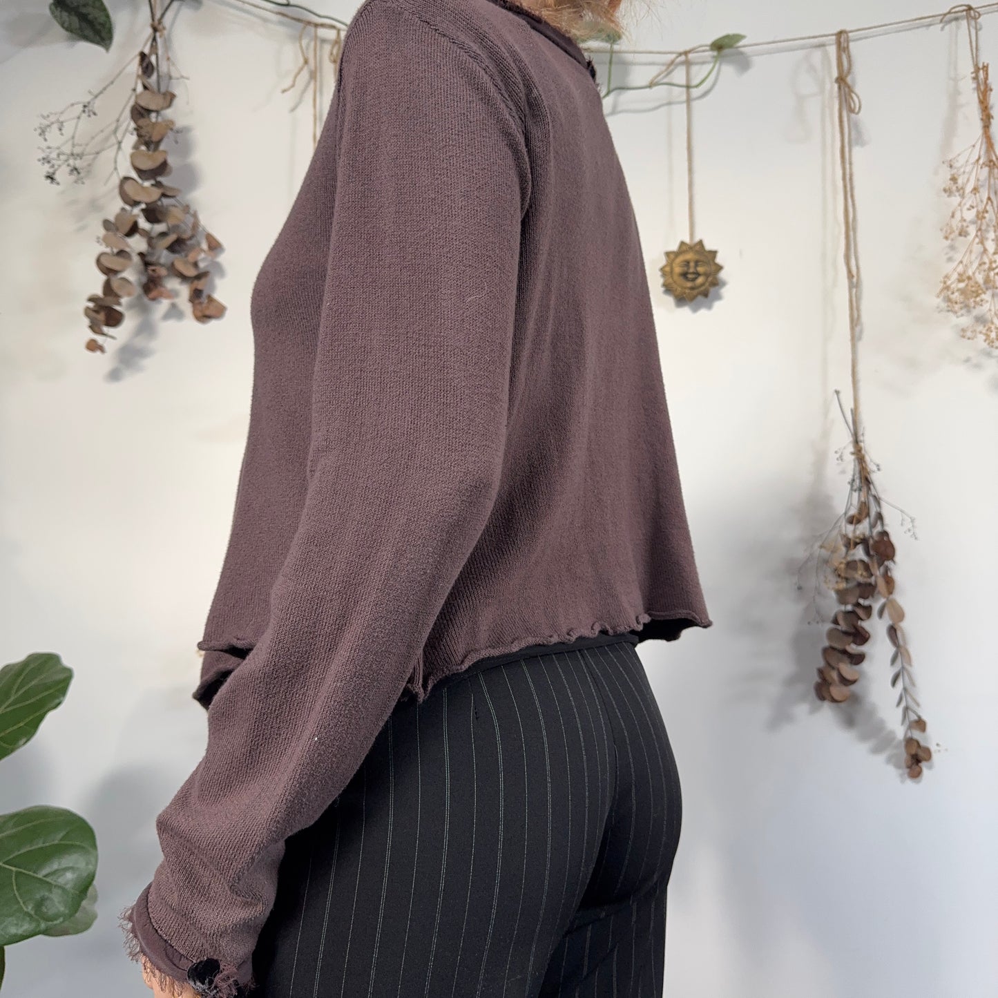 Purple knit cardigan - size M/L