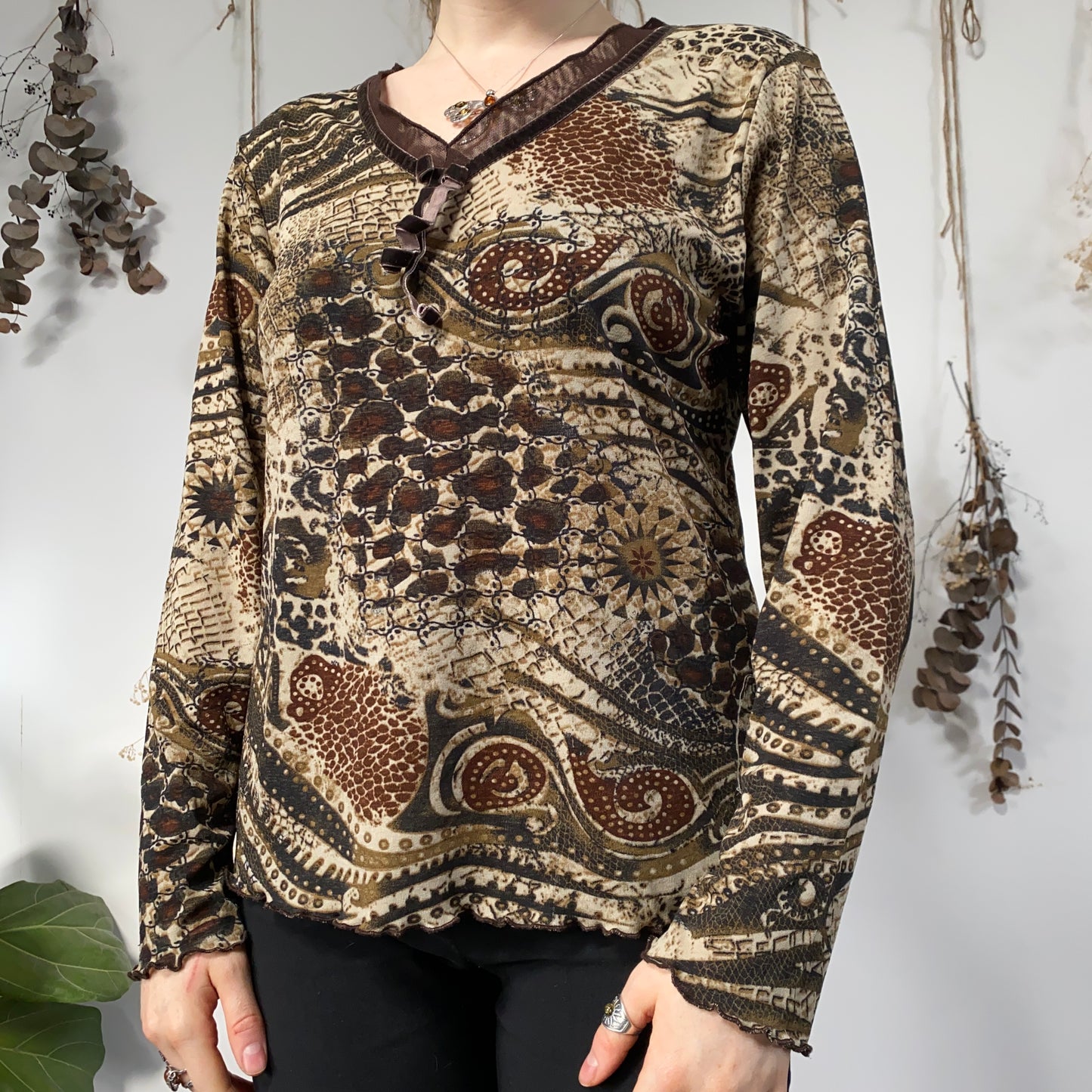 Earthy mesh top - size L