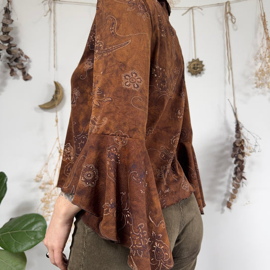 Brown grunge top - size L