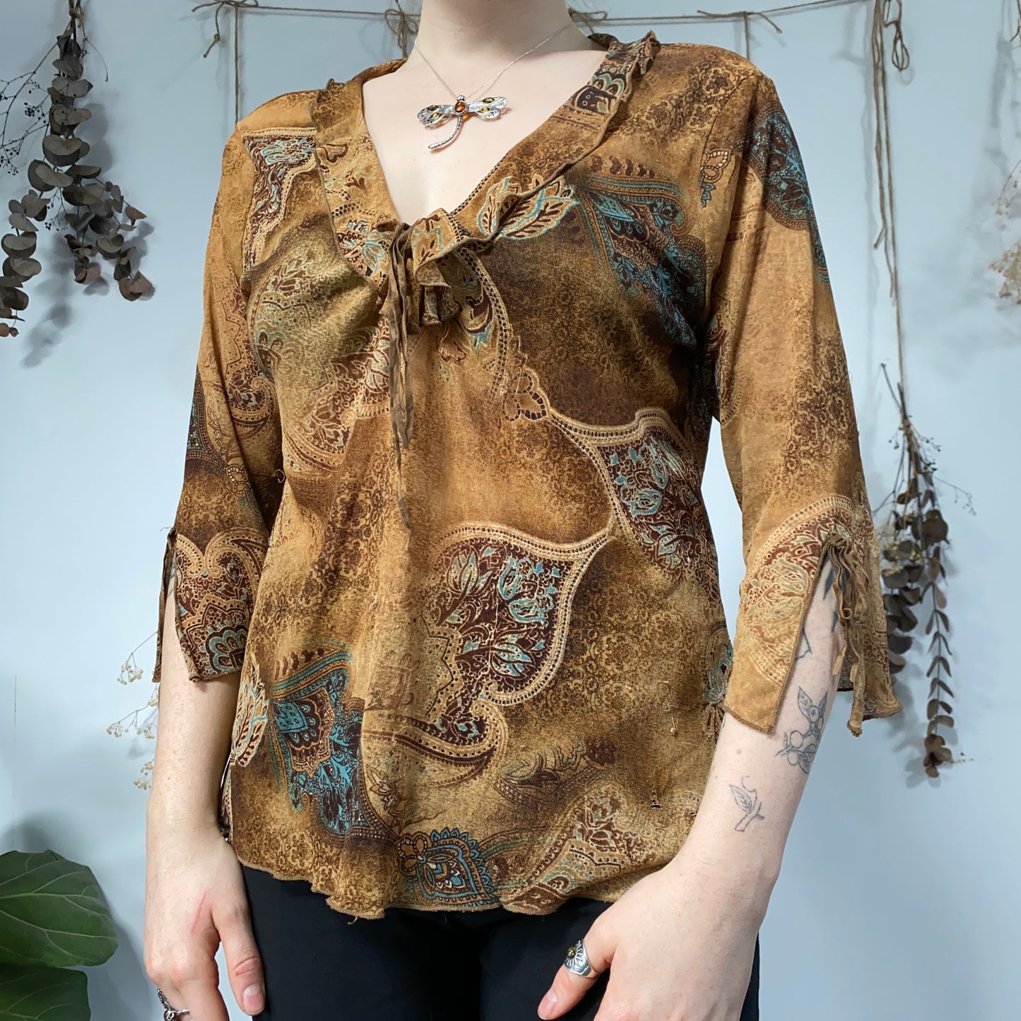 Earthy mesh top - size L