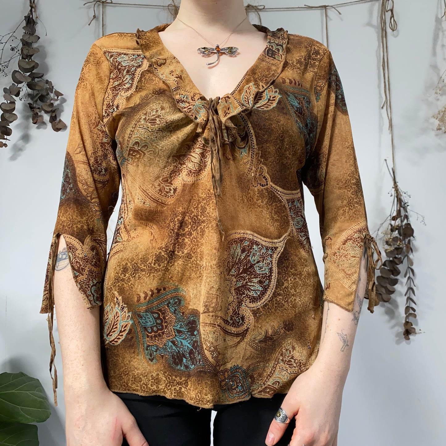 Earthy mesh top - size L