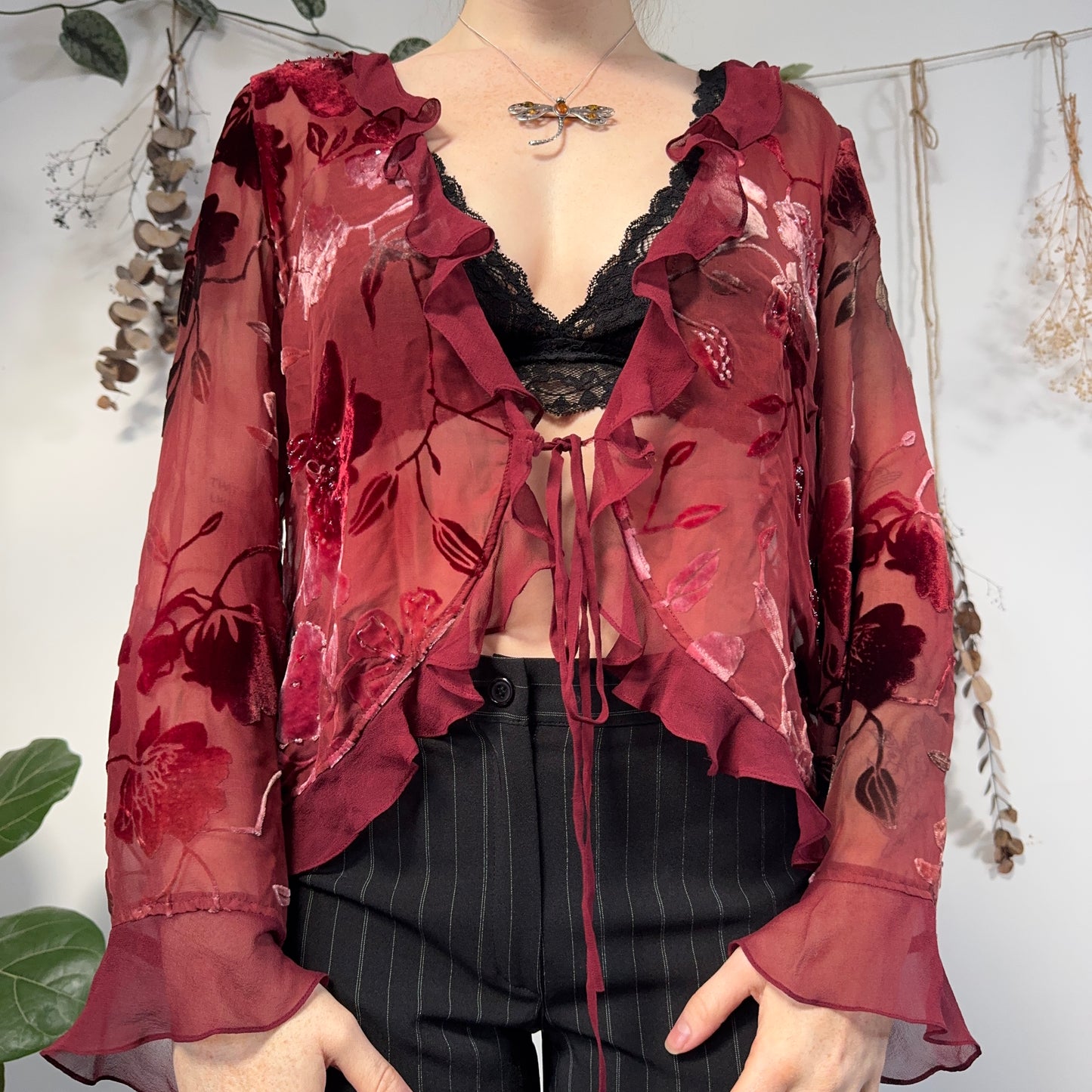 Raspberry blouse - size M/L