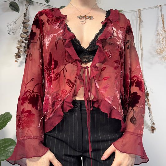 Raspberry blouse - size M/L