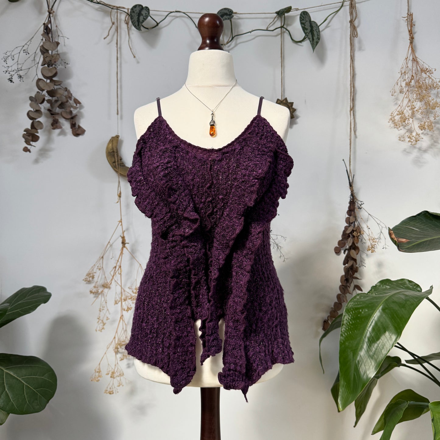 Purple knit two piece - size M