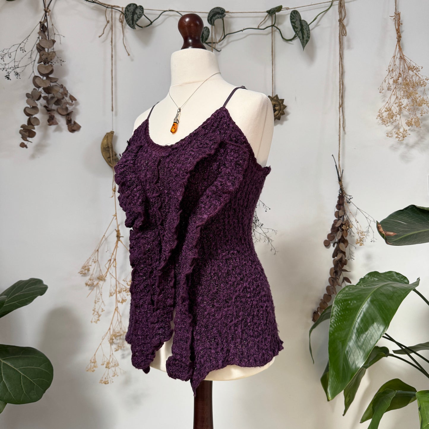 Purple knit two piece - size M