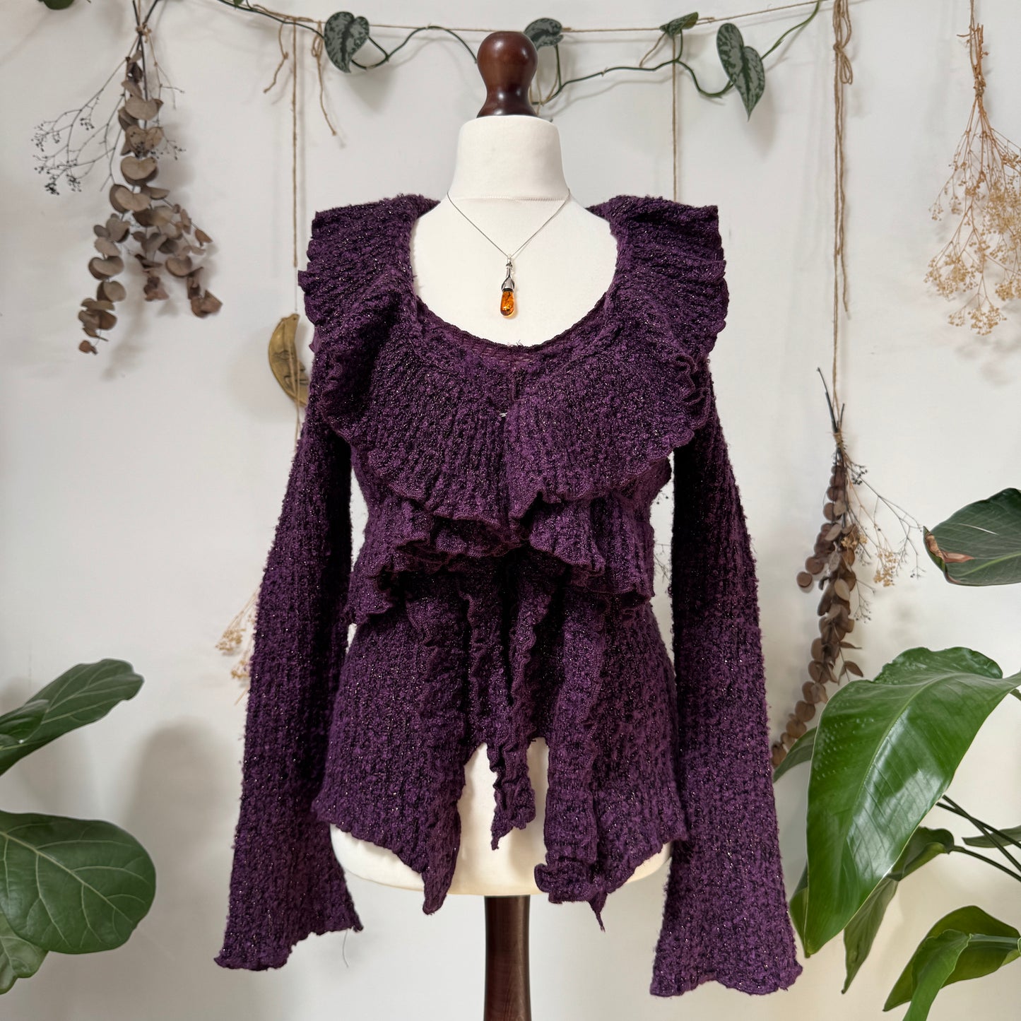Purple knit two piece - size M