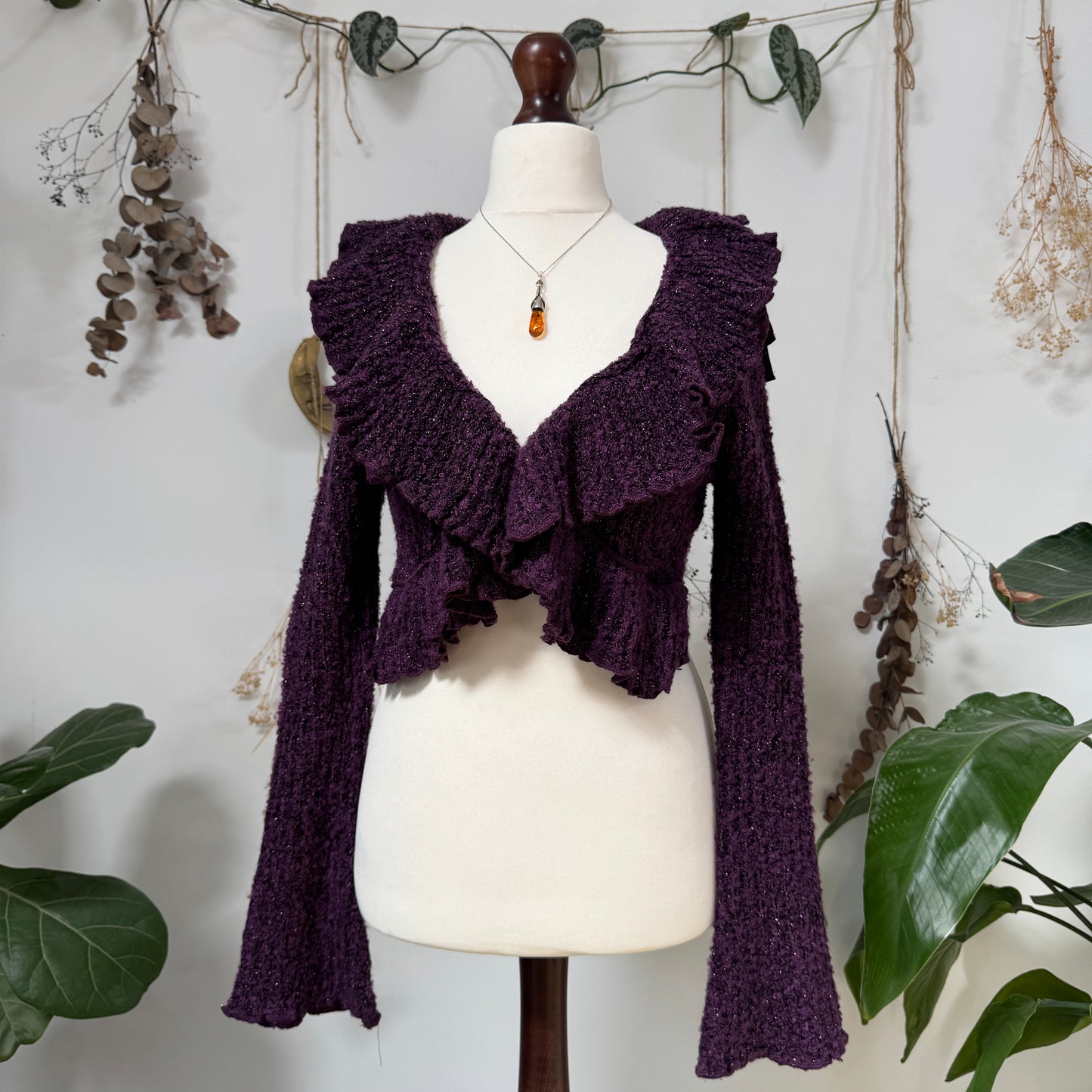 Purple knit two piece - size M