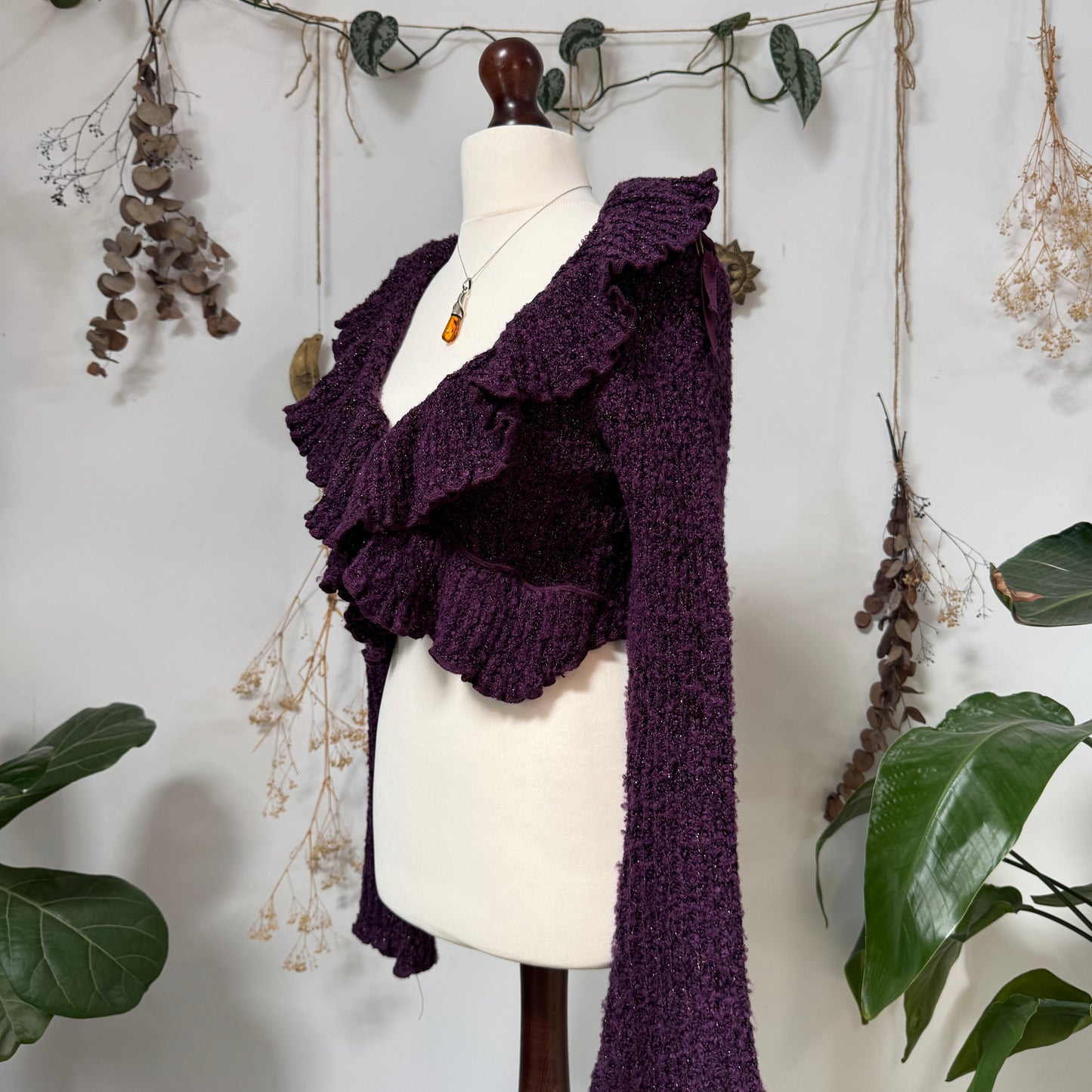 Purple knit two piece - size M