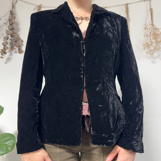Black velvet jacket - size M