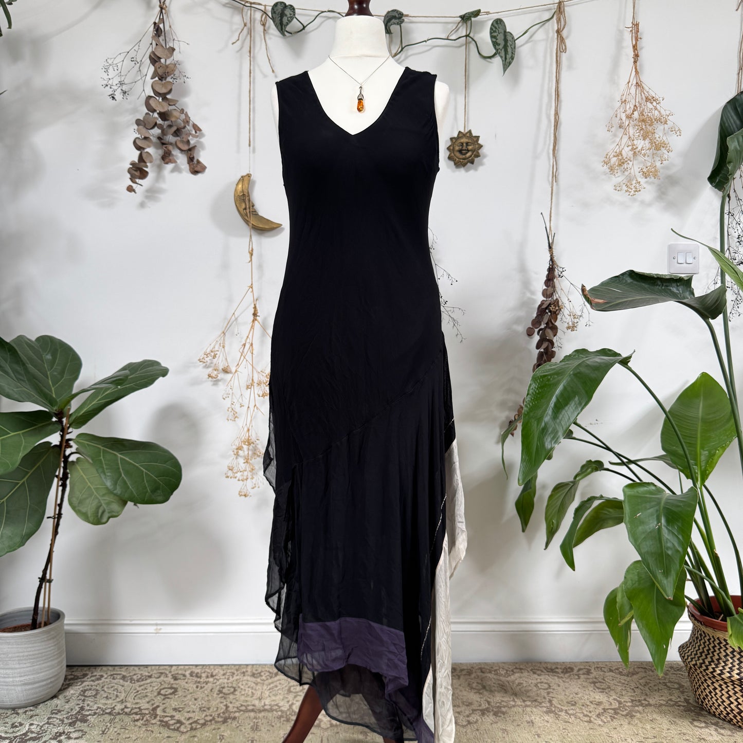 Black purple dress - size M