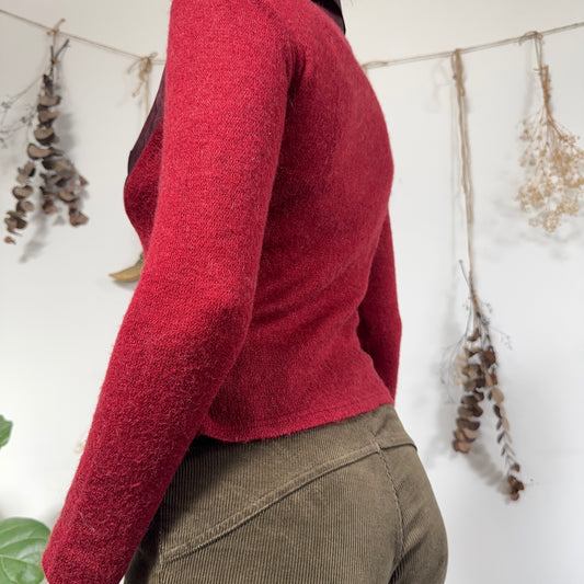 Red knit top - size M