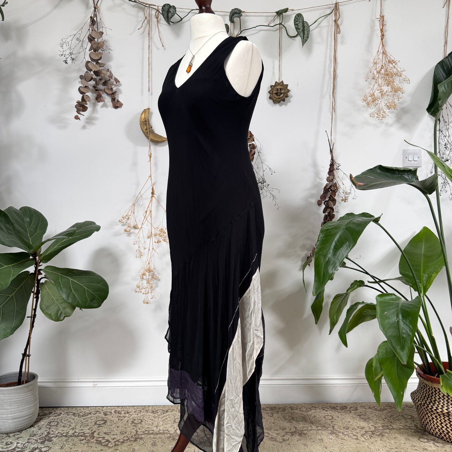Black purple dress - size M