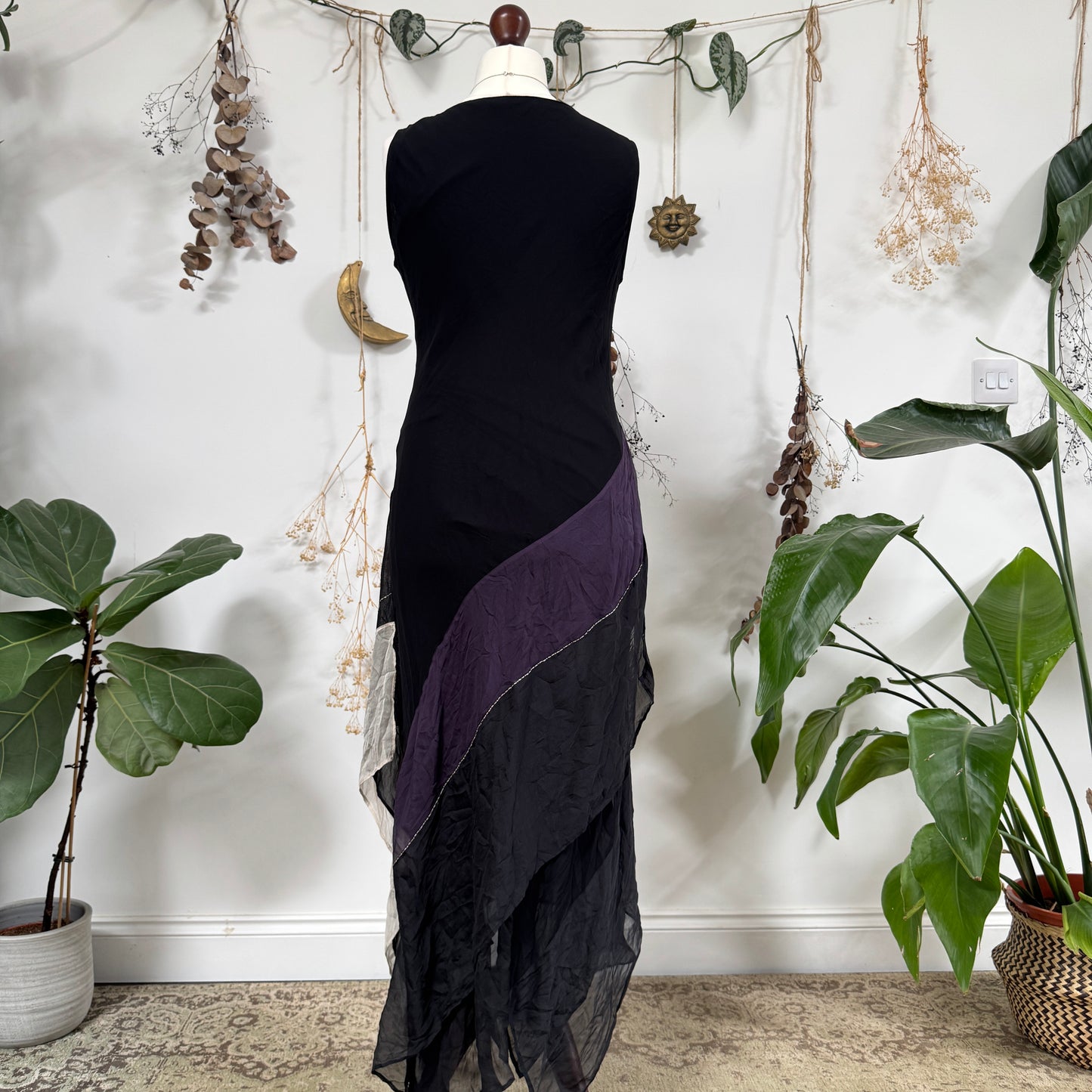 Black purple dress - size M