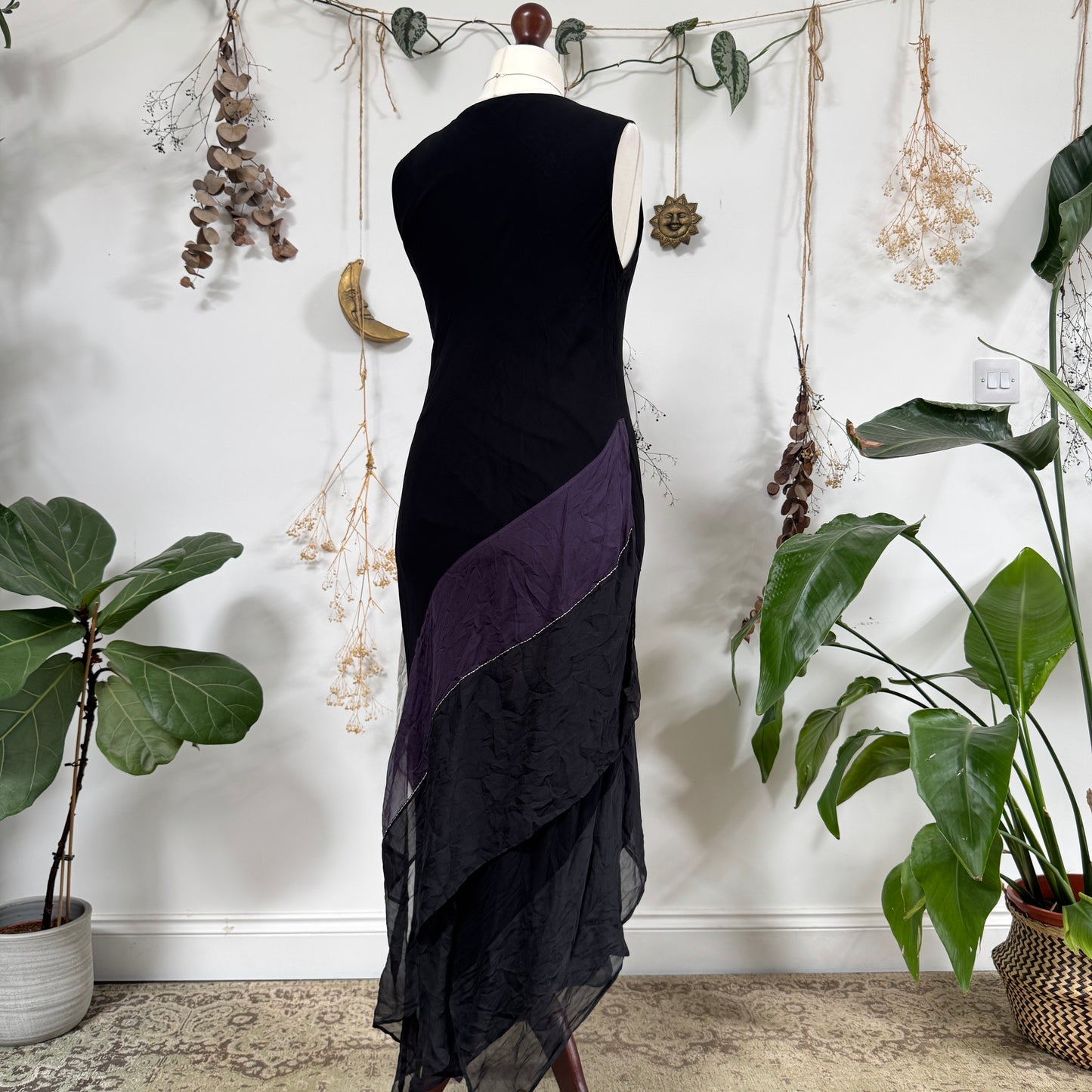 Black purple dress - size M