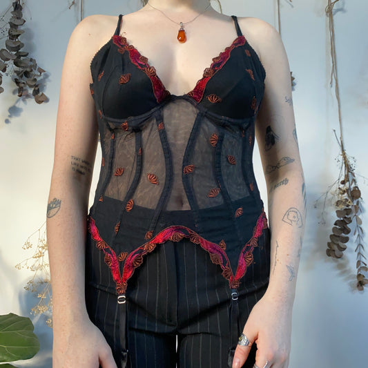 Embroidered corset - size M/L