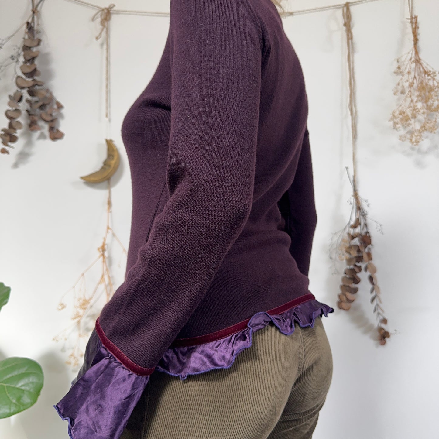 Purple knit top - size M