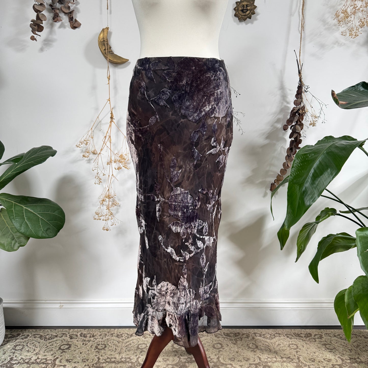 Velvet embossed skirt - size S/M