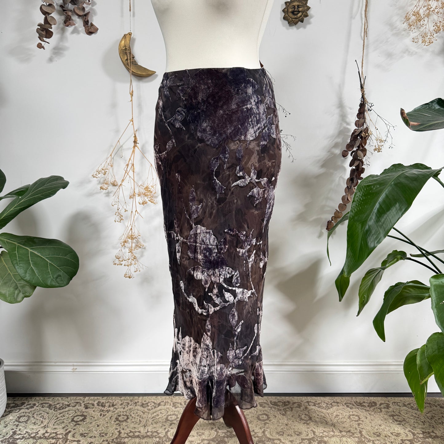 Velvet embossed skirt - size S/M
