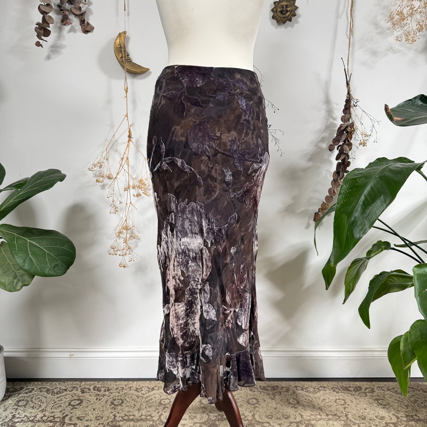 Velvet embossed skirt - size S/M