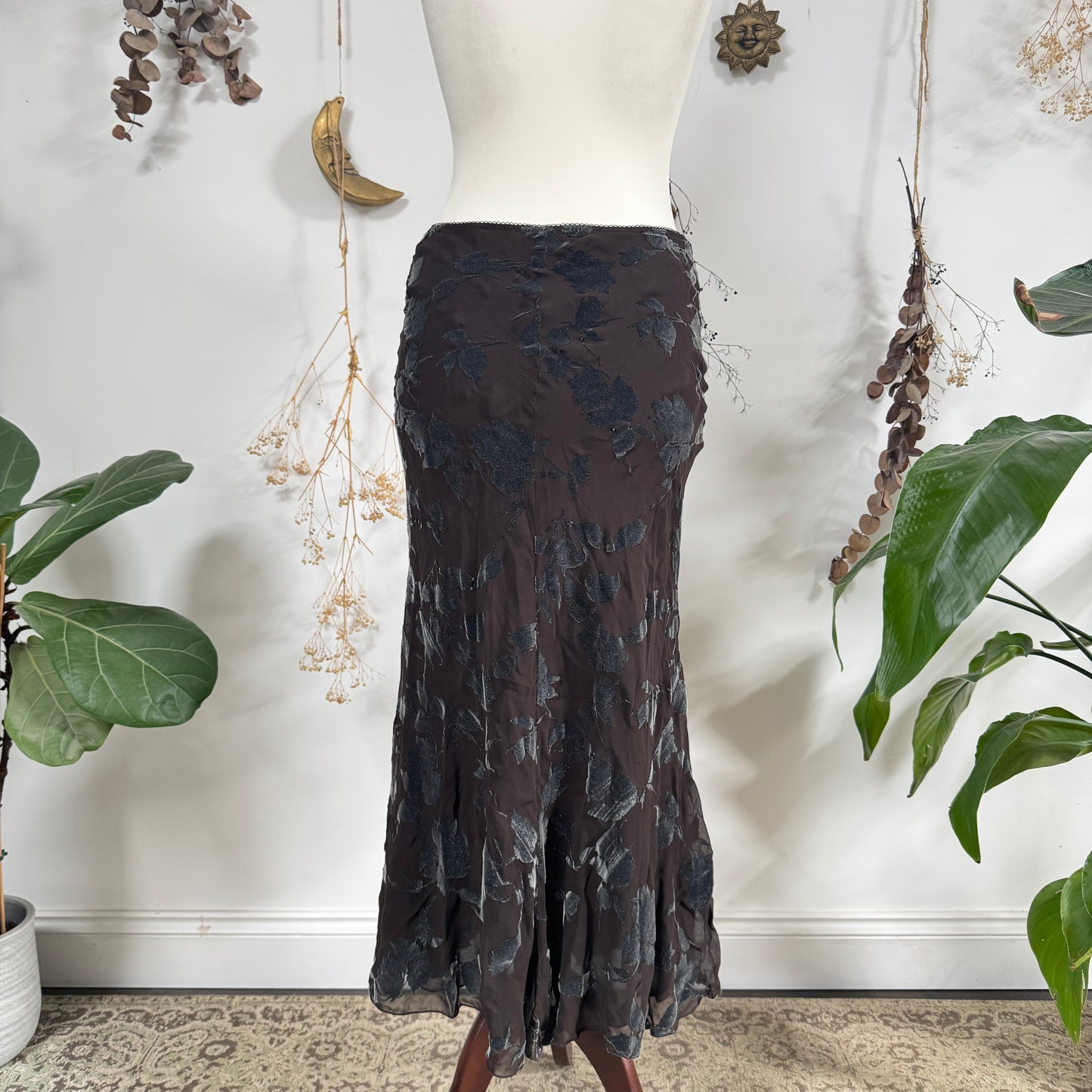 Velvet embossed skirt - size M