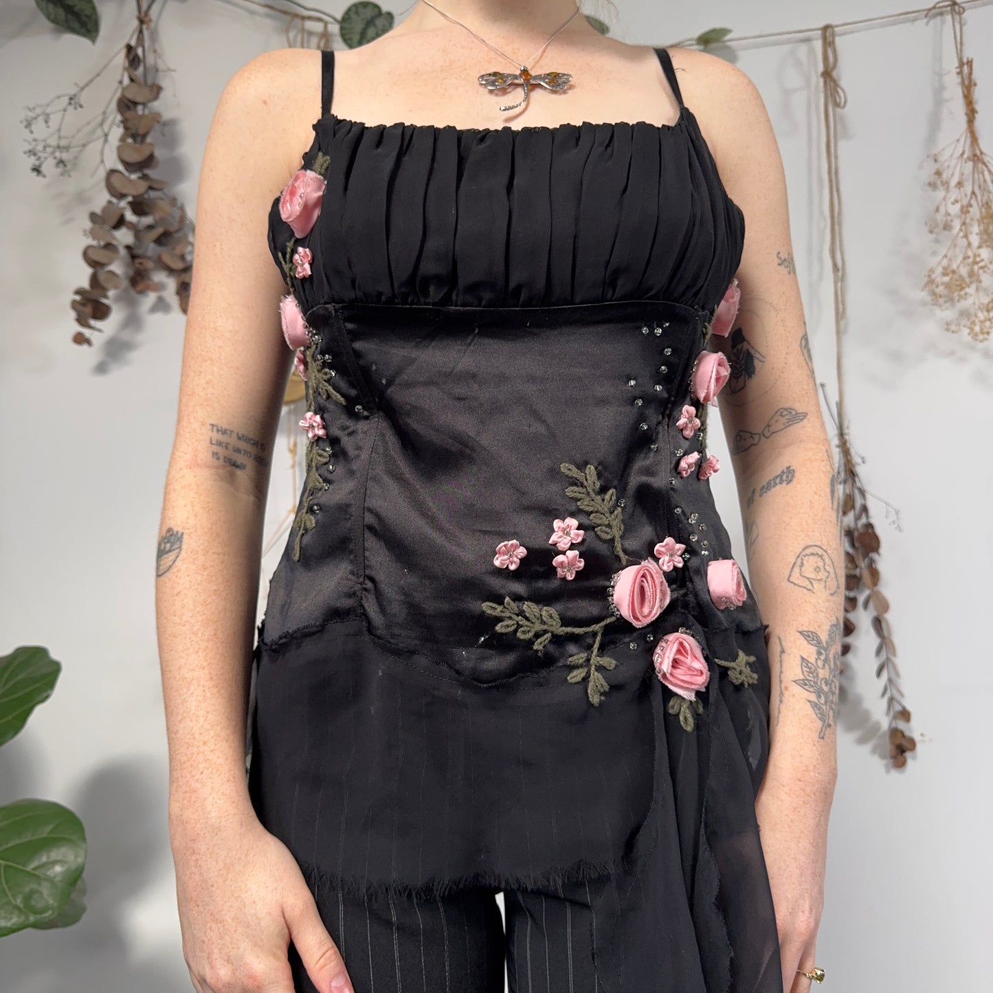 Black corset top - size L