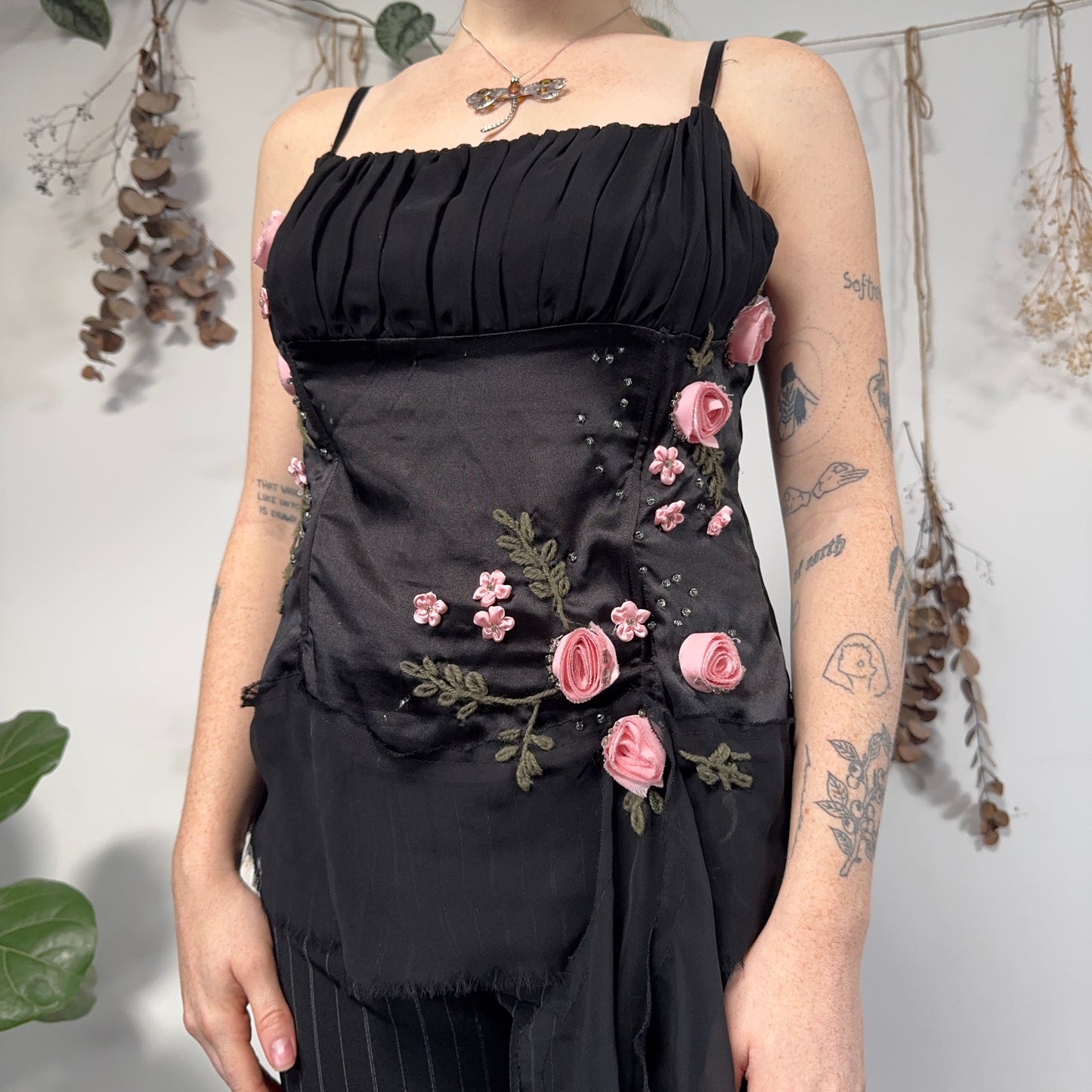 Black corset top - size L