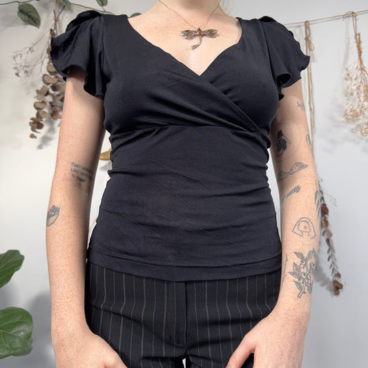 Black slinky top - size M