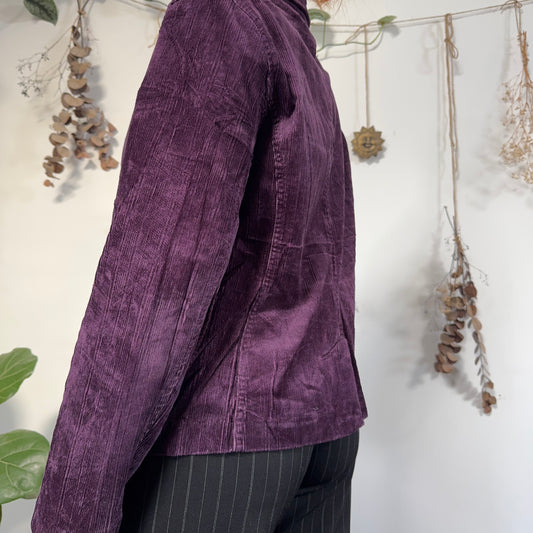 Purple cord jacket - size L