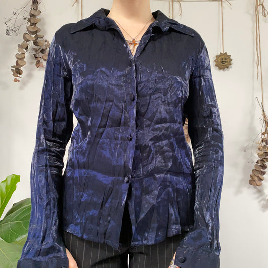 Blue iridescent shirt - size M/L