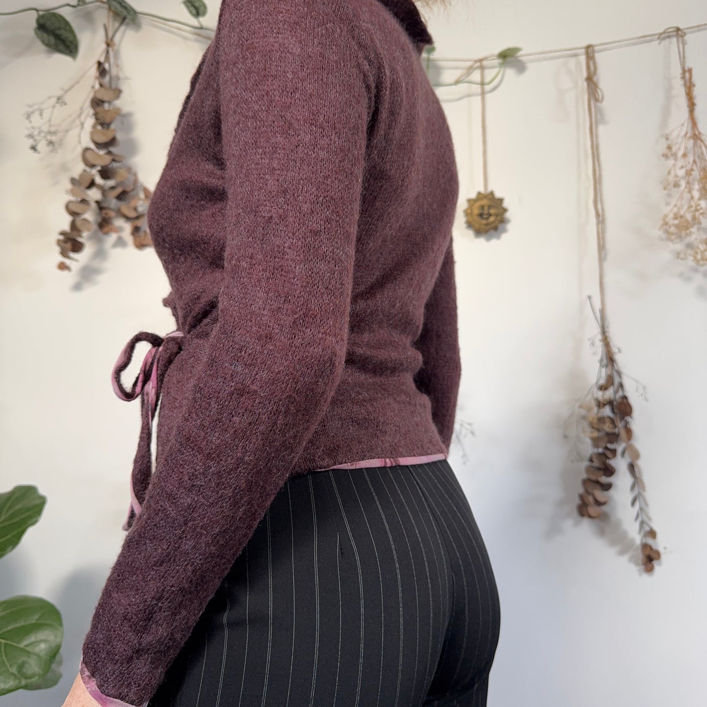 Purple mesh knit two piece - size M