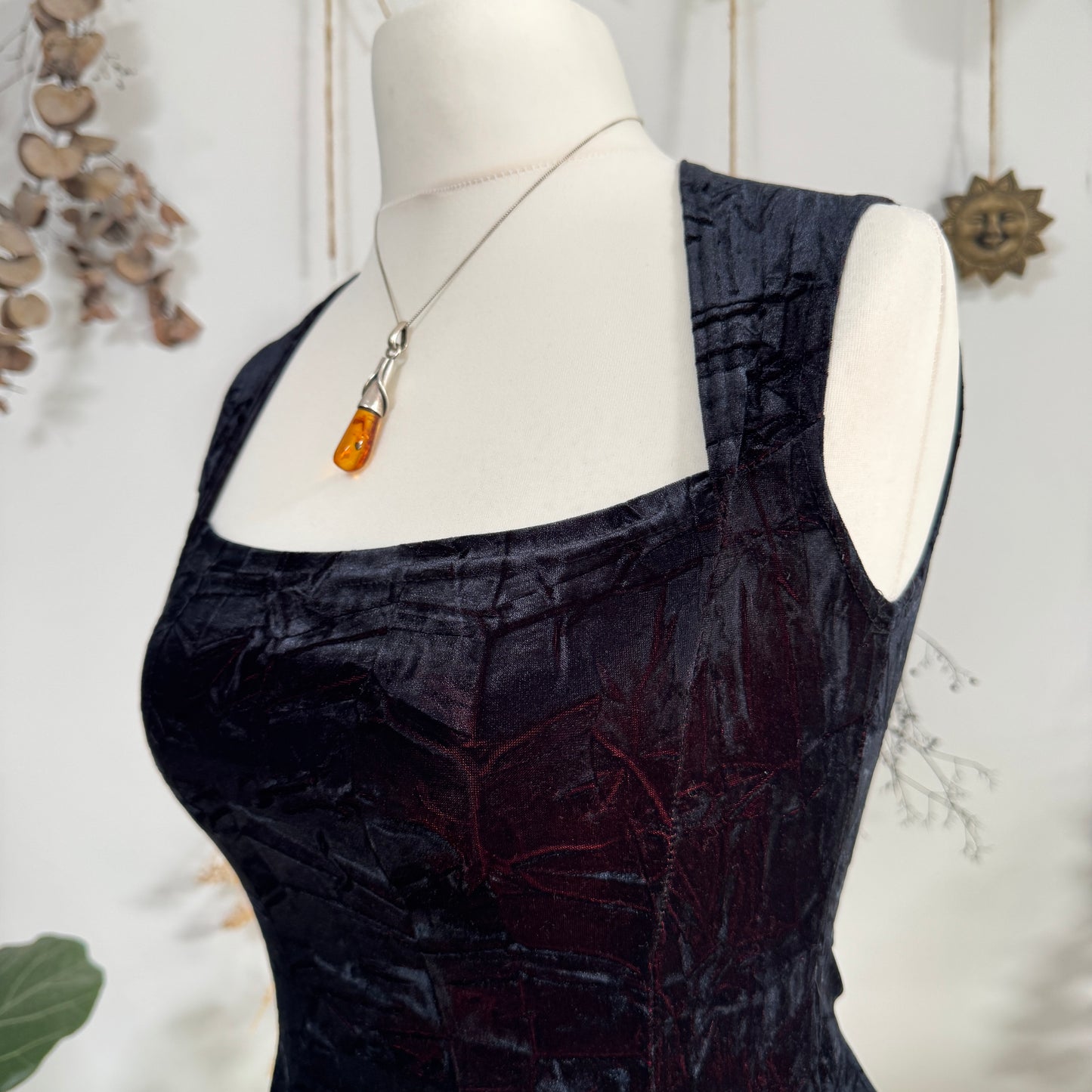 Two tone velvet top - size S/M