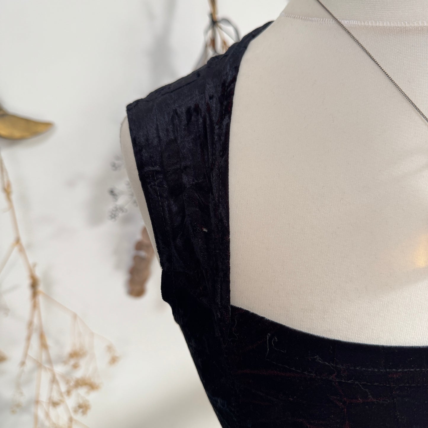 Two tone velvet top - size S/M