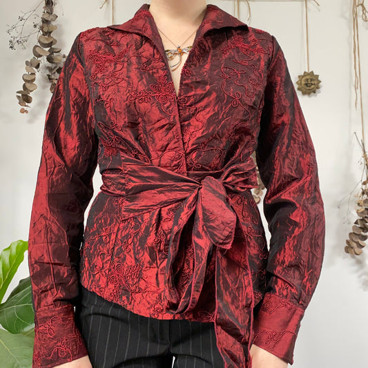 Red iridescent shirt - size M