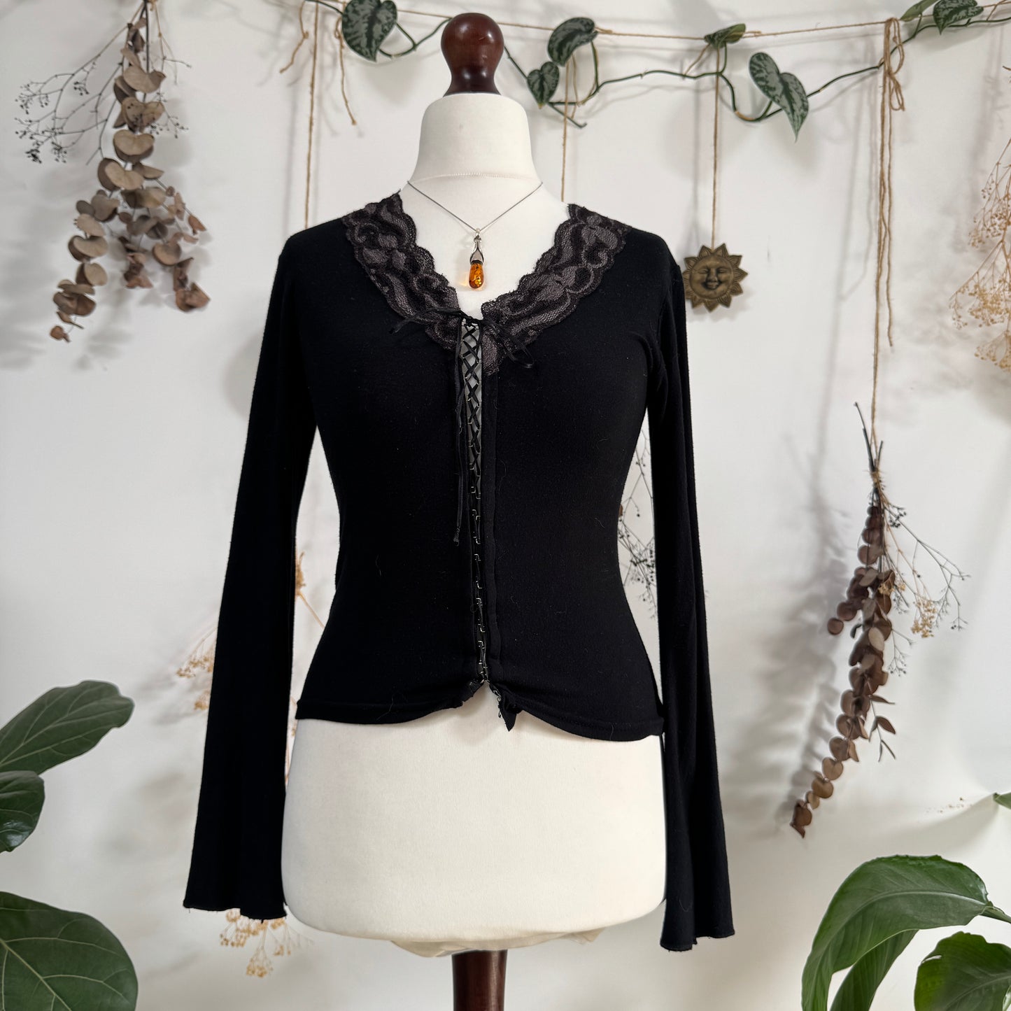 Lace up top - size M