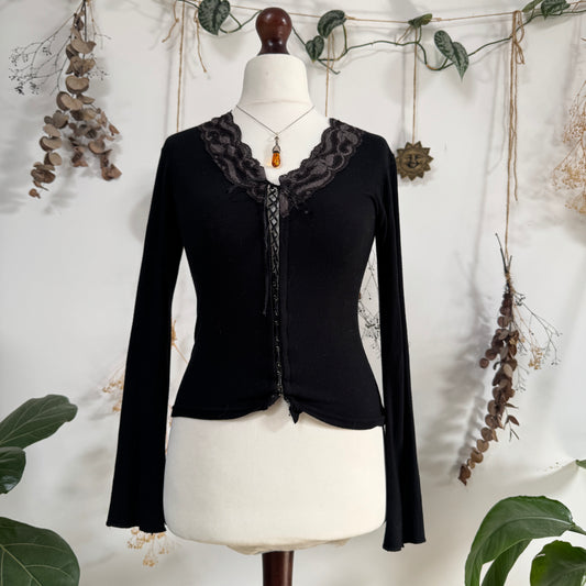 Lace up top - size M