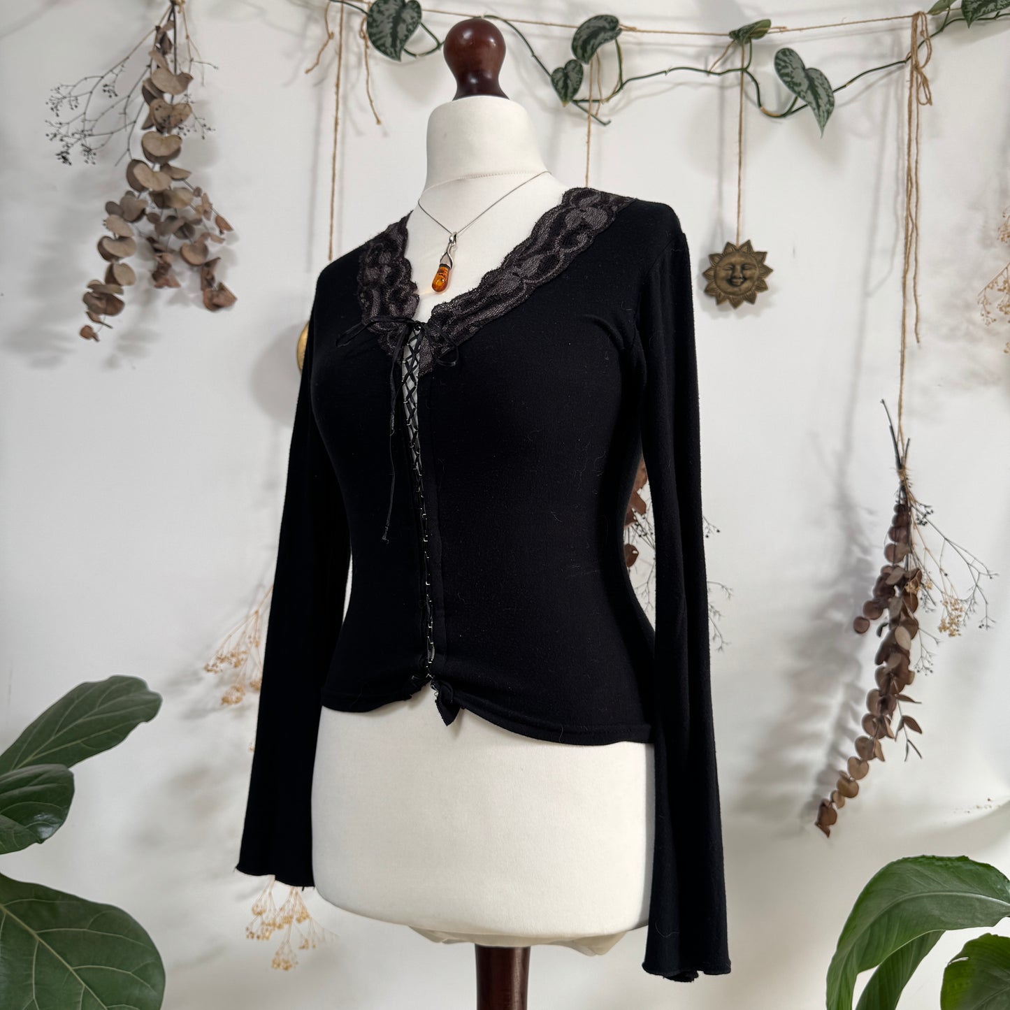 Lace up top - size M