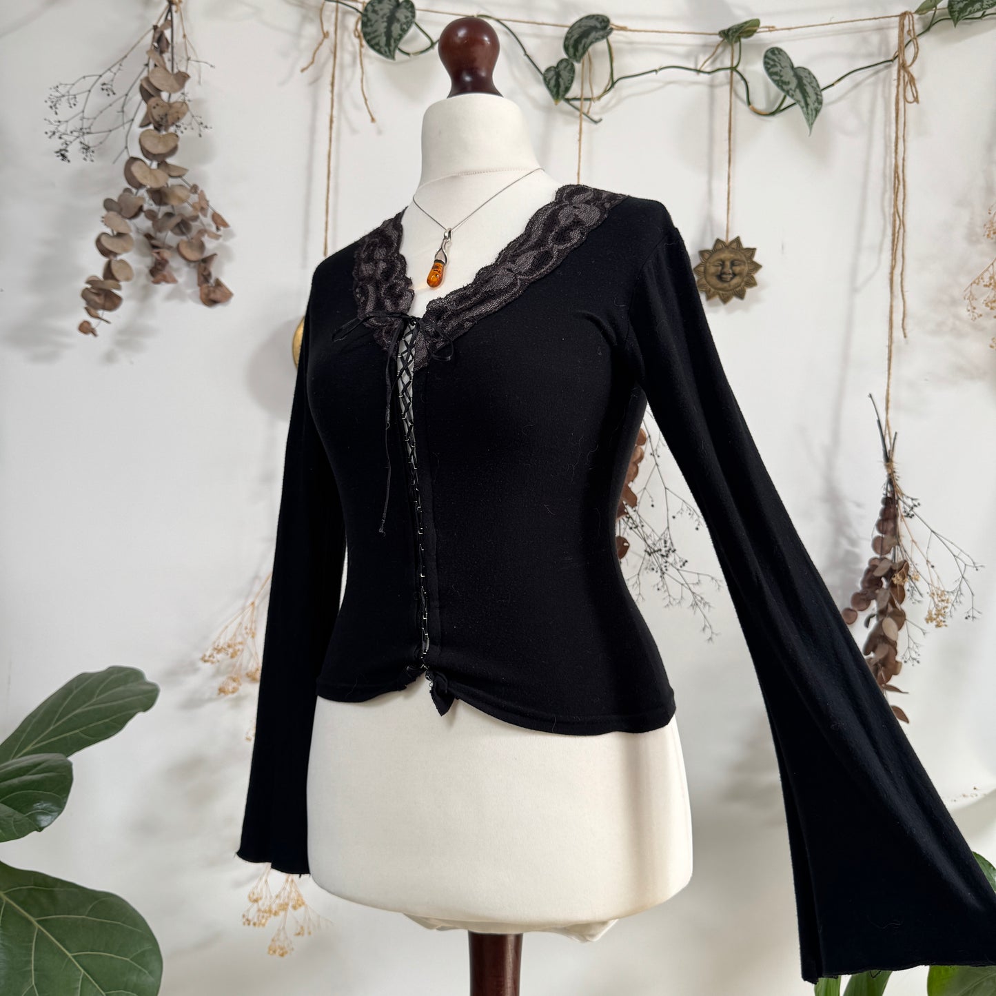 Lace up top - size M