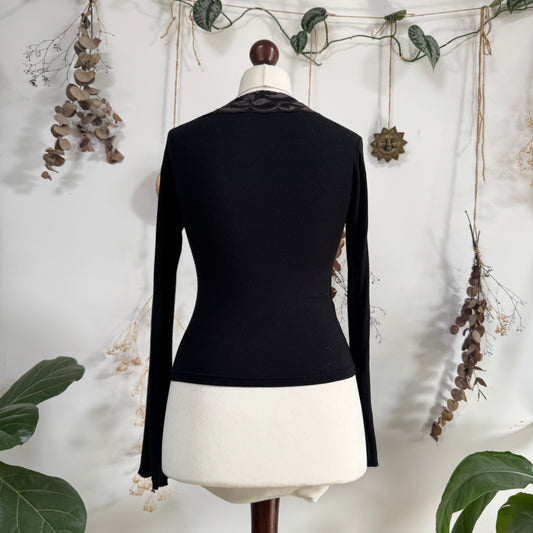 Lace up top - size M