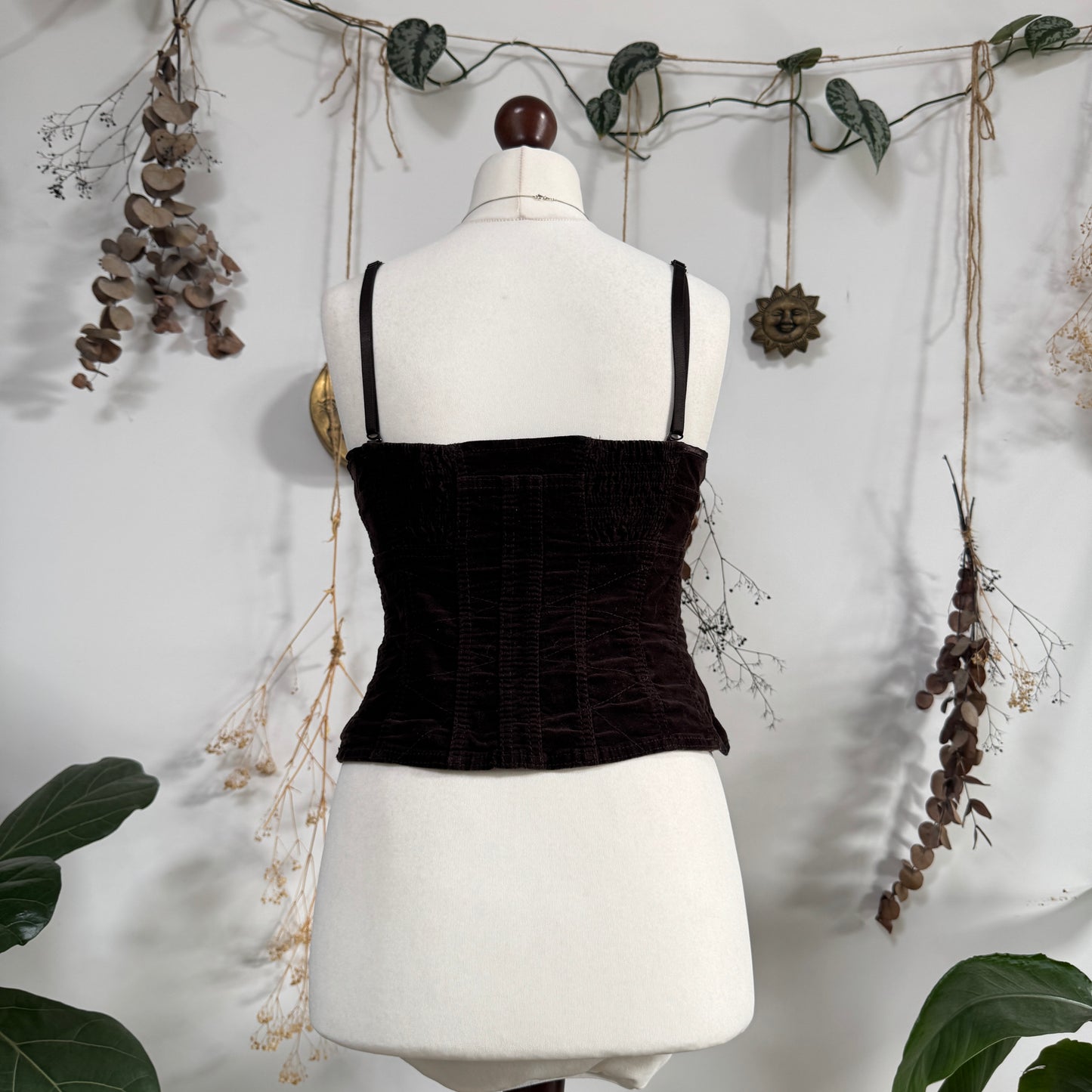 Brown corset top - size M