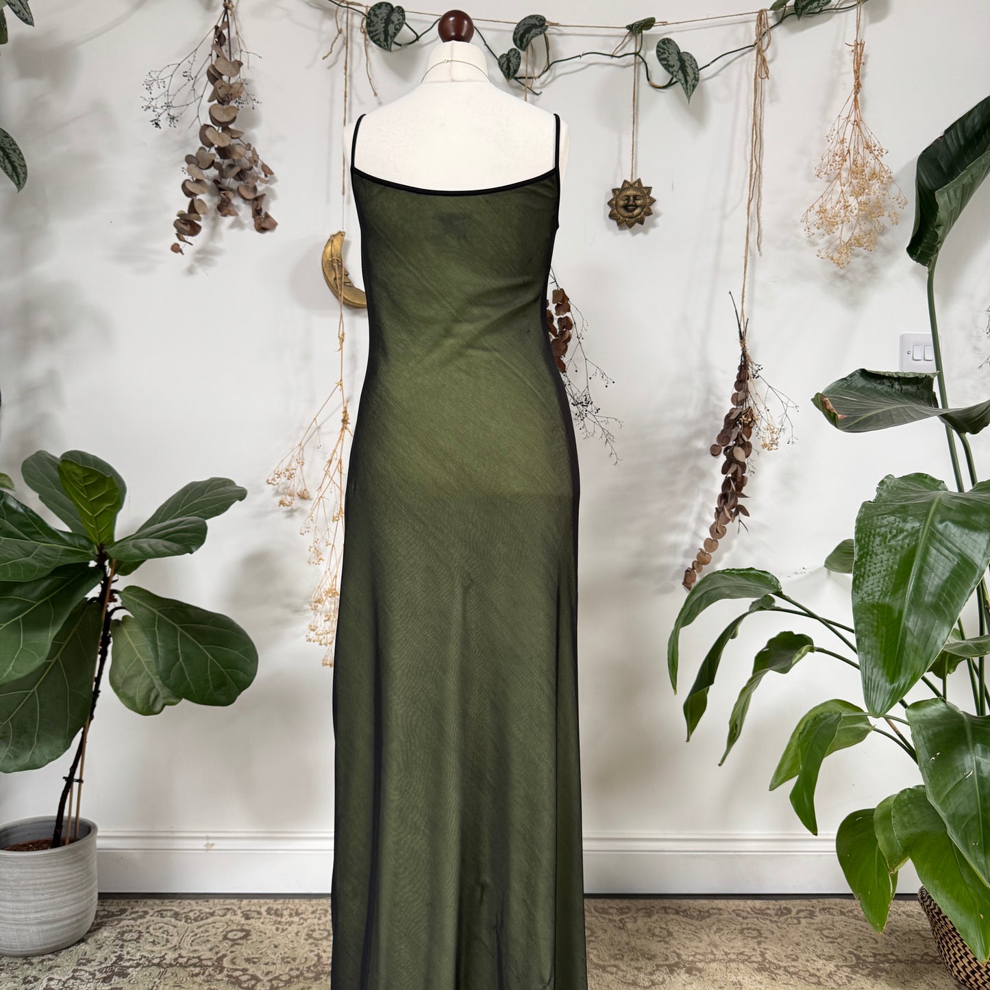 Green mesh dress - size M