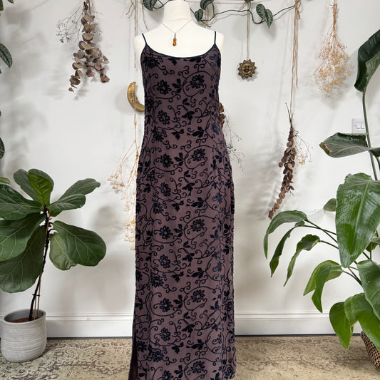 Velvet embossed dress - size M