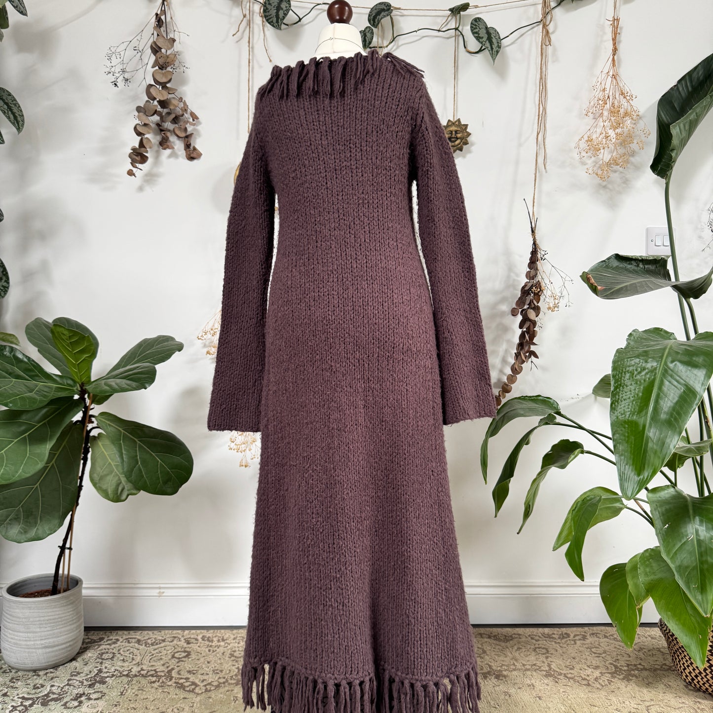 Purple knit cardigan - size M
