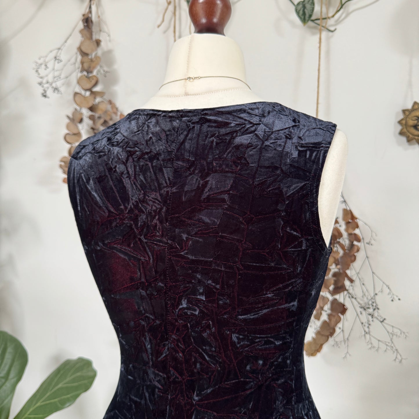 Two tone velvet dress - size S