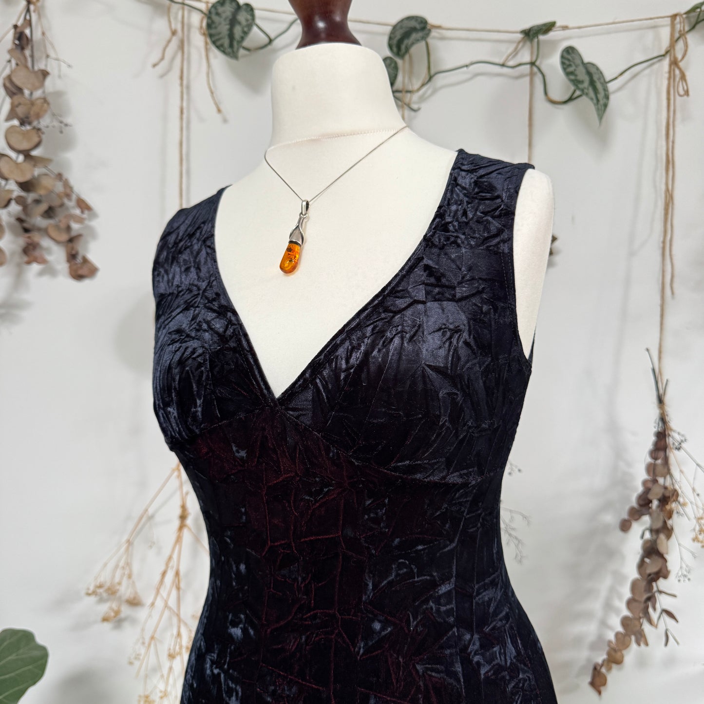 Two tone velvet dress - size S
