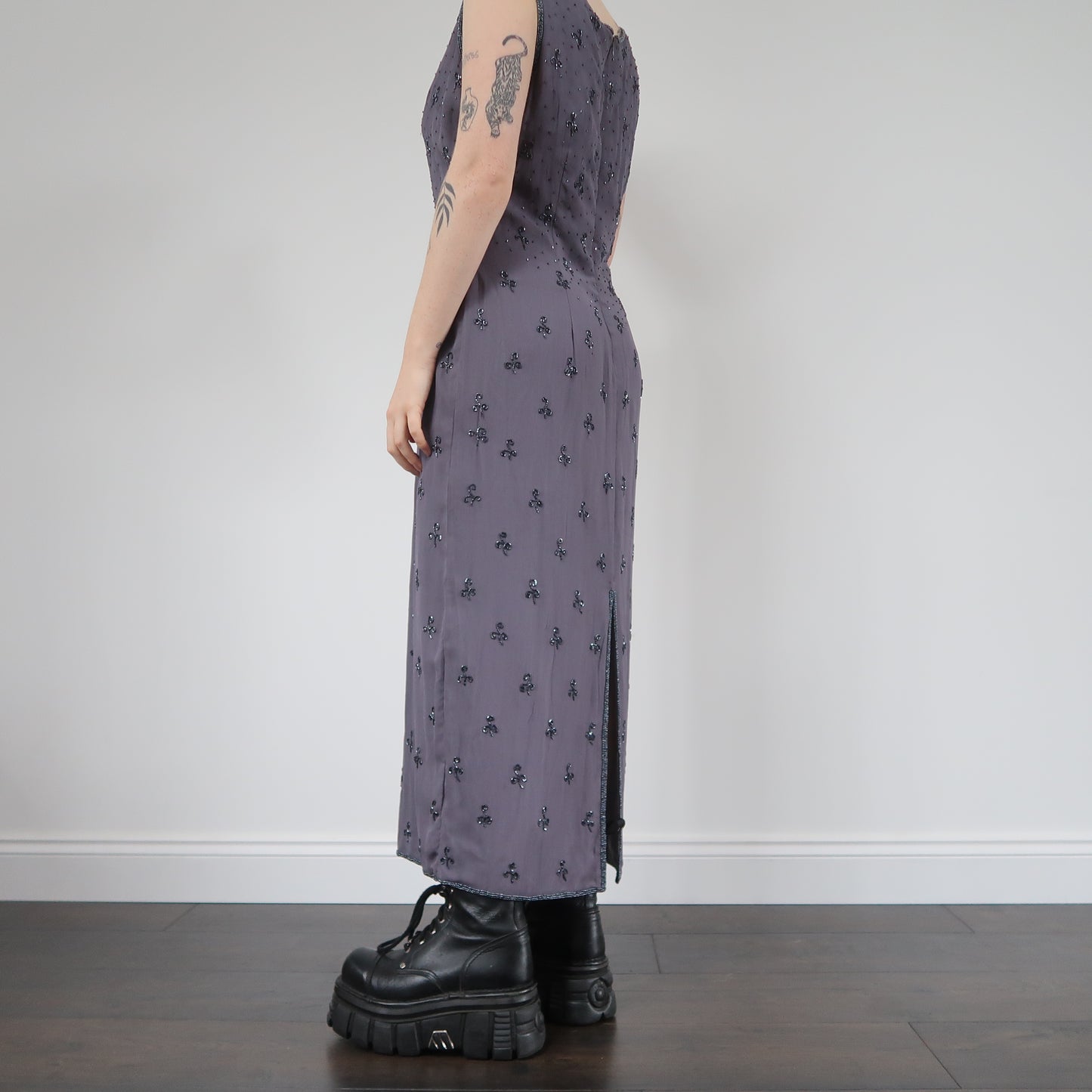 Lavender beaded dress - size 14