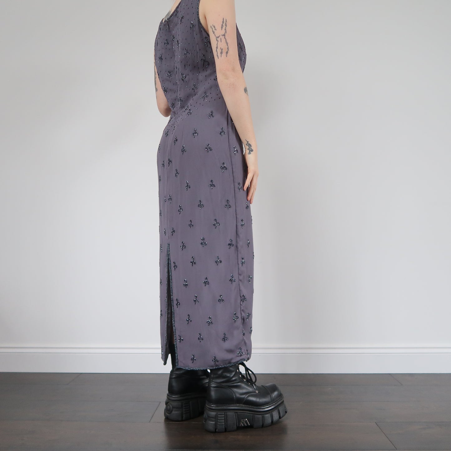 Lavender beaded dress - size 14